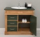 Dulap baie ornamental cu 3 sertare si 1 usa, din stejar, lavoar inclus in pret - Culoare Top_P115 - Culoare Corp_P061 - Culoare  de la Rustic Butique OUTOPS543 - Culoare Top_P115 - Culoare Corp_P061 - Culoare Usi si Sertare_P115 - DUBLU COLOR