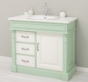 Dulap baie ornamental cu 3 sertare si 1 usa, din stejar, lavoar inclus in pret - Culoare Top_P039 - Culoare Corp_P092 - Culoare  de la Rustic Butique OUTOPS543 - Culoare Top_P039 - Culoare Corp_P092 - Culoare Usi si Sertare_P039 - DUBLU COLOR