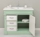Dulap baie ornamental cu 3 sertare si 1 usa, din stejar, lavoar inclus in pret - Culoare Top_P039 - Culoare Corp_P092 - Culoare  de la Rustic Butique OUTOPS543 - Culoare Top_P039 - Culoare Corp_P092 - Culoare Usi si Sertare_P039 - DUBLU COLOR