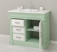 Dulap baie ornamental cu 3 sertare si 1 usa, din stejar, lavoar inclus in pret - Culoare Top_P039 - Culoare Corp_P092 - Culoare  de la Rustic Butique OUTOPS543 - Culoare Top_P039 - Culoare Corp_P092 - Culoare Usi si Sertare_P039 - DUBLU COLOR