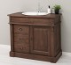 Dulap baie ornamental cu 3 sertare si 1 usa, din stejar, lavoar inclus in pret - Culoare_P111 - LACUIT de la Rustic Butique OUTOPS543 - Culoare_P111 - LACUIT