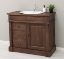 Dulap baie ornamental cu 3 sertare si 1 usa, din stejar, lavoar inclus in pret - Culoare_P111 - LACUIT de la Rustic Butique OUTOPS543 - Culoare_P111 - LACUIT