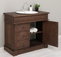 Dulap baie ornamental cu 3 sertare si 1 usa, din stejar, lavoar inclus in pret - Culoare_P111 - LACUIT de la Rustic Butique OUTOPS543 - Culoare_P111 - LACUIT