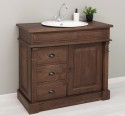 Dulap baie ornamental cu 3 sertare si 1 usa, din stejar, lavoar inclus in pret - Culoare_P111 - LACUIT de la Rustic Butique OUTOPS543 - Culoare_P111 - LACUIT