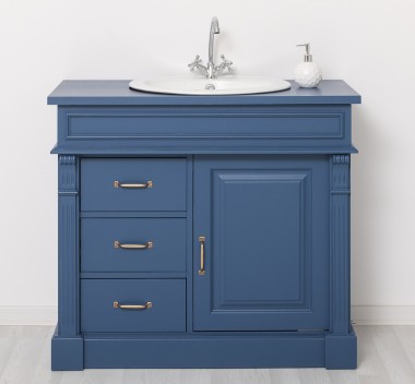 Dulap baie ornamental cu 3 sertare si 1 usa, din stejar, lavoar inclus in pret - Culoare_P113 - VOPSI de la Rustic Butique OUTOPS543 - Culoare_P113 - VOPSIT