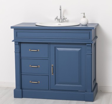 Dulap baie ornamental cu 3 sertare si 1 usa, din stejar, lavoar inclus in pret - Culoare_P113 - VOPSI de la Rustic Butique OUTOPS543 - Culoare_P113 - VOPSIT