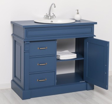 Dulap baie ornamental cu 3 sertare si 1 usa, din stejar, lavoar inclus in pret - Culoare_P113 - VOPSI de la Rustic Butique OUTOPS543 - Culoare_P113 - VOPSIT