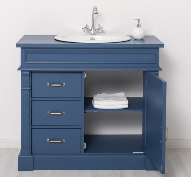 Dulap baie ornamental cu 3 sertare si 1 usa, din stejar, lavoar inclus in pret - Culoare_P113 - VOPSI de la Rustic Butique OUTOPS543 - Culoare_P113 - VOPSIT