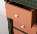 Dulap baie ornamental cu 3 sertare si 1 usa, din stejar, lavoar inclus in pret - Culoare Top_P112 - Culoare Corp_P115 - Culoare  de la Rustic Butique OUTOPS543 - Culoare Top_P112 - Culoare Corp_P115 - Culoare Usi si Sertare_P112 - DUBLU COLOR