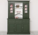 Bufet de bucatarie 3 usi, 3 sertare BAS + 2 usi, 4 sertare SUP, din stejar - Culoare Ext._P115 - Culoare Int._P004 - DUBLU COLOR de la Rustic Butique OUTOPS232BAS+SUP - Culoare Ext._P115 - Culoare Int._P004 - DUBLU COLOR