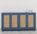 Consola cu 4 usi cu Ratan de la Rustic Butique PS803 - Culoare_P113 - VOPSIT