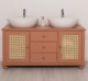 Dulap baie Ratan pentru 2 chiuvete pe blat - lavoarele nu sunt incluse in pret de la Rustic Butique PS800 - Culoare_P112 - VOPSIT