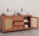Dulap baie Ratan pentru 2 chiuvete pe blat - lavoarele nu sunt incluse in pret de la Rustic Butique PS800 - Culoare_P112 - VOPSIT