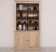 Vitrina eleganta din stejar, cu 2 usi BAS + 2 usi sticla SUP de la Rustic Butique OPS798BAS+SUP - Culoare_P035 - ULEIAT