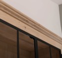 Vitrina eleganta din stejar, cu 2 usi BAS + 2 usi sticla SUP de la Rustic Butique OPS798BAS+SUP - Culoare_P035 - ULEIAT