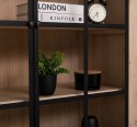 Vitrina eleganta din stejar, cu 2 usi BAS + 2 usi sticla SUP de la Rustic Butique OPS798BAS+SUP - Culoare_P035 - ULEIAT