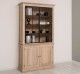 Vitrina eleganta din stejar, cu 2 usi BAS + 2 usi sticla SUP de la Rustic Butique OPS798BAS+SUP - Culoare_P035 - ULEIAT