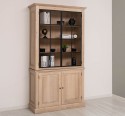 Vitrina eleganta din stejar, cu 2 usi BAS + 2 usi sticla SUP de la Rustic Butique OPS798BAS+SUP - Culoare_P035 - ULEIAT