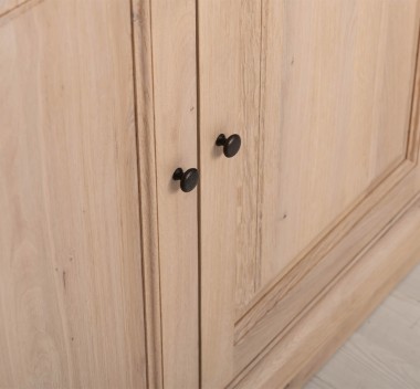 Vitrina eleganta din stejar, cu 2 usi BAS + 2 usi sticla SUP de la Rustic Butique OPS798BAS+SUP - Culoare_P035 - ULEIAT