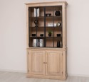 Vitrina eleganta din stejar, cu 2 usi BAS + 2 usi sticla SUP de la Rustic Butique OPS798BAS+SUP - Culoare_P035 - ULEIAT