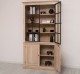 Vitrina eleganta din stejar, cu 2 usi BAS + 2 usi sticla SUP de la Rustic Butique OPS798BAS+SUP - Culoare_P035 - ULEIAT