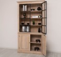 Vitrina eleganta din stejar, cu 2 usi BAS + 2 usi sticla SUP de la Rustic Butique OPS798BAS+SUP - Culoare_P035 - ULEIAT