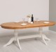 Masa dining ovala cu blat din stejar de la Rustic Butique PS809 - TopOak - Culoare Top_P089 - Culoare Corp_P039 - DUBLU COLOR