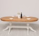 Masa dining ovala cu blat din stejar de la Rustic Butique PS809 - TopOak - Culoare Top_P089 - Culoare Corp_P039 - DUBLU COLOR