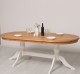 Masa dining ovala cu blat din stejar de la Rustic Butique PS809 - TopOak - Culoare Top_P089 - Culoare Corp_P039 - DUBLU COLOR