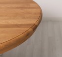 Masa dining ovala cu blat din stejar de la Rustic Butique PS809 - TopOak - Culoare Top_P089 - Culoare Corp_P039 - DUBLU COLOR