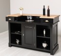 Bar 160cm, blat stejar de la Rustic Butique PS1001-160 - Culoare Top_P061 - Culoare Corp_P150 - DUBLU COLOR