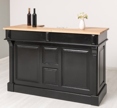 Bar 160cm, blat stejar de la Rustic Butique PS1001-160 - Culoare Top_P061 - Culoare Corp_P150 - DUBLU COLOR