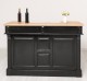 Bar 160cm, blat stejar de la Rustic Butique PS1001-160 - Culoare Top_P061 - Culoare Corp_P150 - DUBLU COLOR