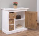 Comoda mica cu 1 usa, 3 sertare de la Rustic Butique PS42 - Culoare Corp_P004 - Culoare Usi si Sertare_P001 - DUBLU COLOR