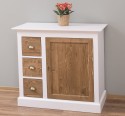 Comoda mica cu 1 usa, 3 sertare de la Rustic Butique PS42 - Culoare Corp_P004 - Culoare Usi si Sertare_P001 - DUBLU COLOR
