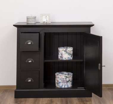 Comoda mica cu 1 usa, 3 sertare de la Rustic Butique PS42 - Culoare_P003 - VOPSIT