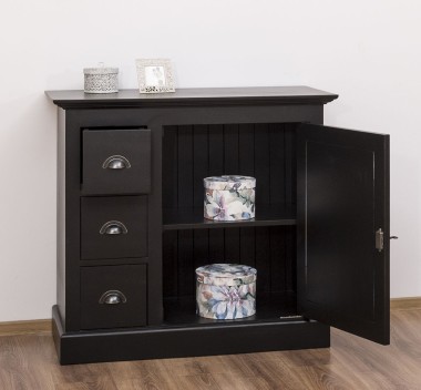 Comoda mica cu 1 usa, 3 sertare de la Rustic Butique PS42 - Culoare_P003 - VOPSIT