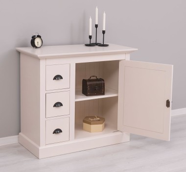 Comoda mica cu 1 usa, 3 sertare de la Rustic Butique PS42 - Culoare_P015 - VOPSIT