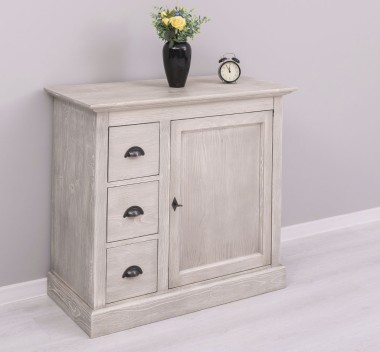 Comoda mica cu 1 usa, 3 sertare de la Rustic Butique PS42 - Culoare_P090 - PERIAT ADANC