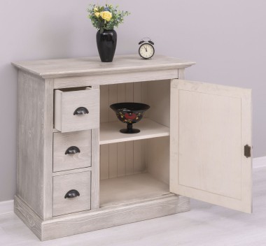 Comoda mica cu 1 usa, 3 sertare de la Rustic Butique PS42 - Culoare_P090 - PERIAT ADANC