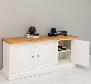 Bufet cu 3 usi, BAS, Colectia Directoire de la Rustic Butique PS73BAS - Culoare Top_P002 - Culoare Corp_P039 - DUBLU COLOR