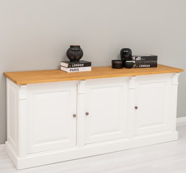 Bufet cu 3 usi, BAS, Colectia Directoire de la Rustic Butique PS73BAS - Culoare Top_P002 - Culoare Corp_P039 - DUBLU COLOR