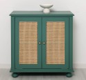 Consola cu 2 usi cu Ratan de la Rustic Butique PS802 - Culoare_P114 - VOPSIT