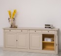 Bufet cu 4 usi si 4 sertare, Colectia Directoire de la Rustic Butique PS16BAS - Culoare Ext._P024 / Culoare Int._P050 - DUBLU COLOR