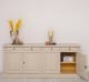 Bufet cu 4 usi si 4 sertare, Colectia Directoire de la Rustic Butique PS16BAS - Culoare Ext._P024 / Culoare Int._P050 - DUBLU COLOR