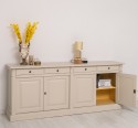 Bufet cu 4 usi si 4 sertare, Colectia Directoire de la Rustic Butique PS16BAS - Culoare Ext._P024 / Culoare Int._P050 - DUBLU COLOR