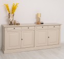 Bufet cu 4 usi si 4 sertare, Colectia Directoire de la Rustic Butique PS16BAS - Culoare Ext._P024 / Culoare Int._P050 - DUBLU COLOR