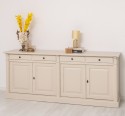 Bufet cu 4 usi si 4 sertare, Colectia Directoire de la Rustic Butique PS16BAS - Culoare Ext._P024 / Culoare Int._P050 - DUBLU COLOR