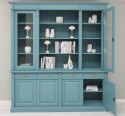 Biblioteca cu 4 usi, 4 sertare BAS + 2 usi sticla, etajera deschisa SUP, Colectia Directoire de la Rustic Butique PS16BAS+PS57SUP - Culoare_P008 - VOPSIT
