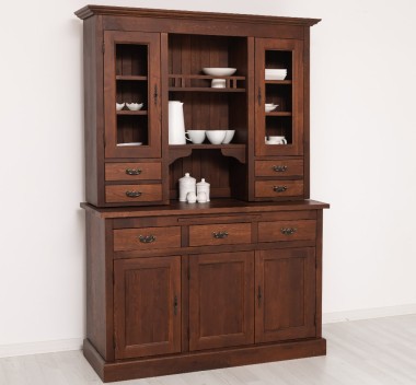 Bufet de bucatarie 3 usi, 3 sertare BAS + 2 usi, 4 sertare SUP, din stejar - Culoare_P081 - LACUIT de la Rustic Butique OUTOPS232BAS+SUP - Culoare_P081 - LACUIT
